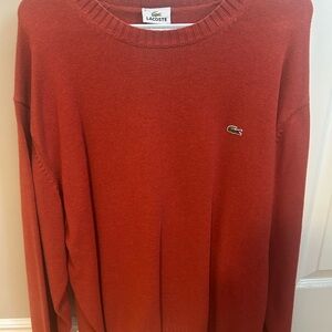 Lacoste Men's Brick Red Crewneck Sweater